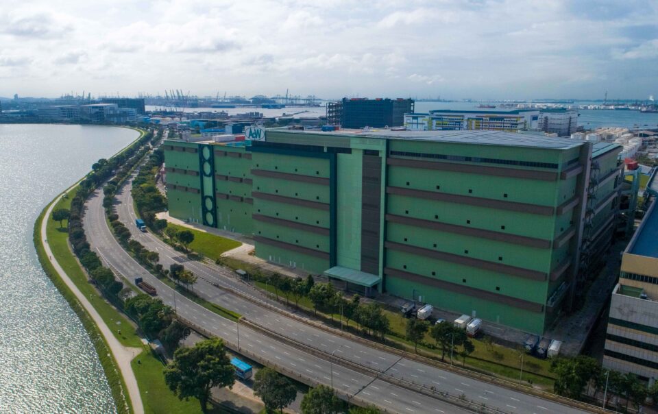 Construction progress at the 12 Penjuru Lane warehouse project by Weima Builders, Singapore